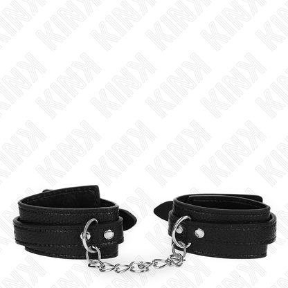 KINK - RESTRIÇÕES DE PULSO COM PADRÃO DE COBRA PRETO AJUSTÁVEL 20-28 CM X 5,4 CM