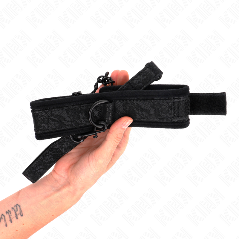 KINK - COLEIRA MODELO BÁSICO COM TRELA 77 CM MODELO 5 AJUSTÁVEL 34-54 CM X 5 CM