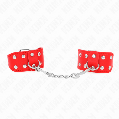 KINK - PULSEIRAS COM DUPLA LINHA DE TACHAS AJUSTÁVEIS VERMELHO