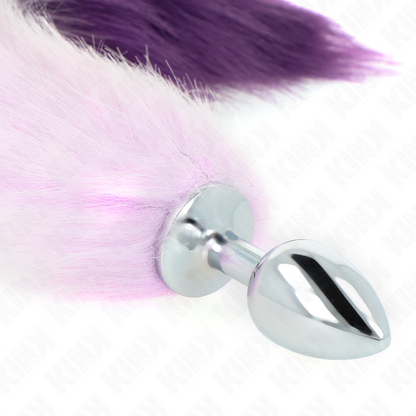 KINK - PLUG ANAL TAMANHO S 7 X 3 CM COM RABO SINTÉTICO 40 CM ROXO