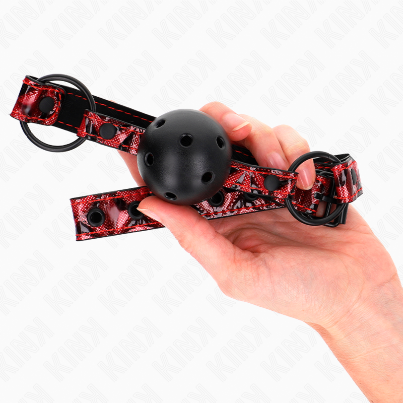 KINK - BOLA COM PADRÃO DE DIAMANTE 4,5 CM MODELO MORDAÇA 2 64,5 CM AJUSTÁVEL 42-60 CM