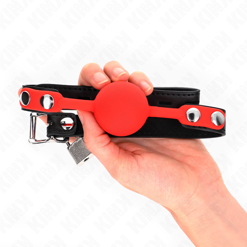 KINK - BOLA DE SILICONE 4 CM MORDAÇA COM TRAVA 60 x 2 CM