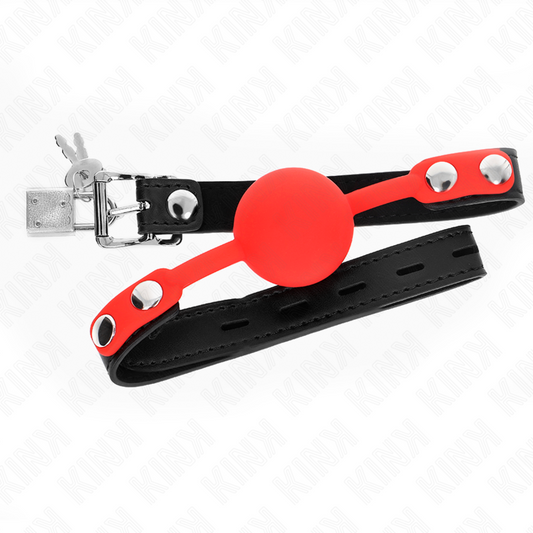 KINK - BOLA DE SILICONE 4 CM MORDAÇA COM TRAVA 60 x 2 CM