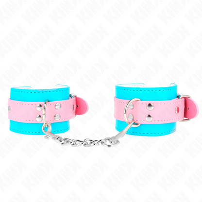 KINK - LIMITADORES DE PULSO FOFOS AZUL/ROSA AJUSTÁVEL 16-28 CM X 5 CM