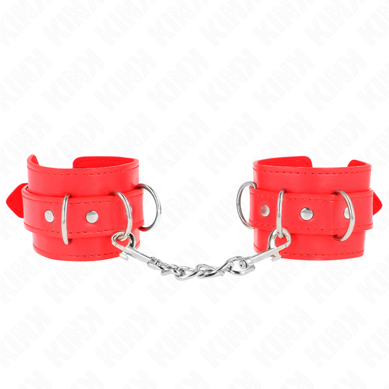 KINK - 3 ALMOFADAS DE PULSO AJUSTÁVEIS COM ANEL D VERMELHO 17,5-25 CM X 6 CM