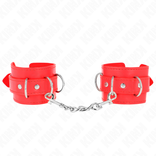 KINK - 3 ALMOFADAS DE PULSO AJUSTÁVEIS COM ANEL D VERMELHO 17,5-25 CM X 6 CM