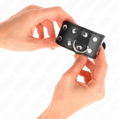 KINK - PULSEIRAS COM DUPLA LINHA DE TACHAS AJUSTÁVEIS PRETAS