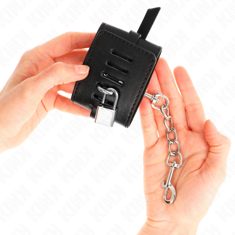 KINK - RESTRIÇÕES DE PULSEIRA COM TRAVA DELUXE PRETO AJUSTÁVEL 14,5-21 CM X 6 CM