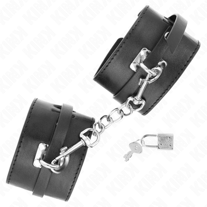 KINK - RESTRIÇÕES DE PULSEIRA COM TRAVA DELUXE PRETO AJUSTÁVEL 14,5-21 CM X 6 CM