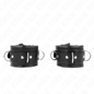 KINK - RESTRIÇÕES DE PULSO PESADAS COM FORRO DE PELE PRETA AJUSTÁVEL 20-30 CM X 6 CM