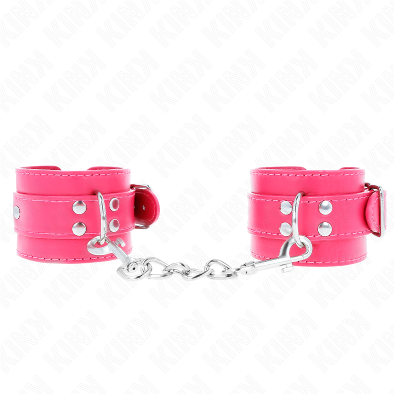 KINK - RESTRIÇÕES DE PULSO RASPBERRY ROSE COM FORRO RASPBERRY ROSE AJUSTÁVEL 20-28 CM X 5,5 CM