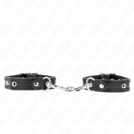 KINK - MINI PULSEIRAS PRETAS COM TACHAS AJUSTÁVEIS 16-22 CM X 2 CM