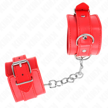 KINK - SIMPLES RESTRIÇÕES DE PULSO VERMELHO AJUSTÁVEL 20-23 CM X 5,5 CM