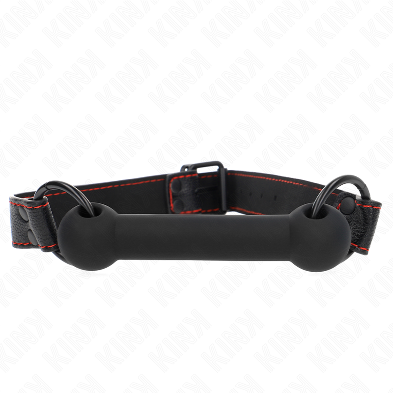 KINK - BONE GAG COM TIRA DE COURO PRETO AJUSTÁVEL 41-57 CM