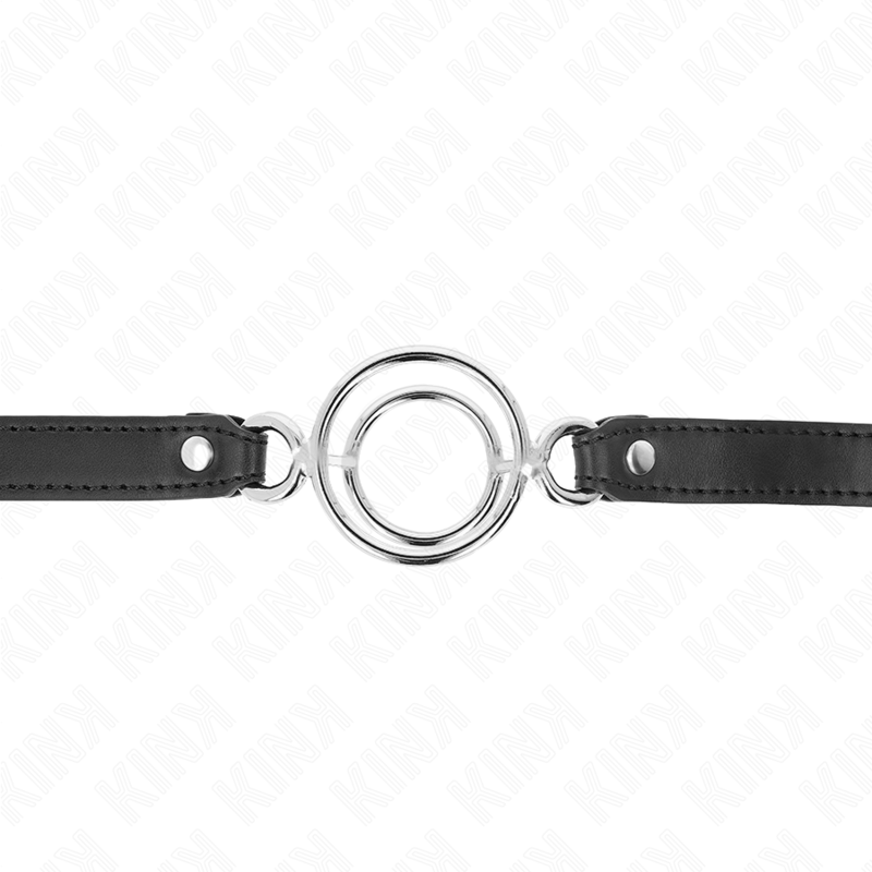 KINK - GAG COM VÁRIOS O-RINGS 5 CM PRETO 63 X 2,5 CM
