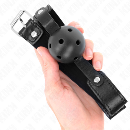 KINK - BOLA PRETA RESPIRÁVEL 4,5 CM GAG 65 x 2,5 CM