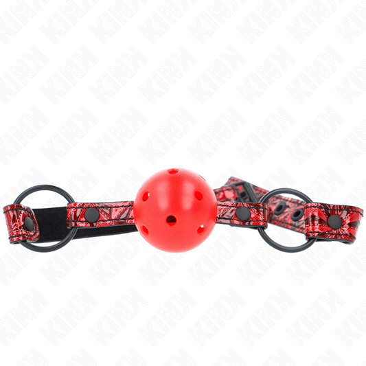 KINK - BOLA COM PADRÃO DIAMANTE 4,5 CM MODELO MORDAÇA 1 64,5 CM AJUSTÁVEL 42-60 CM