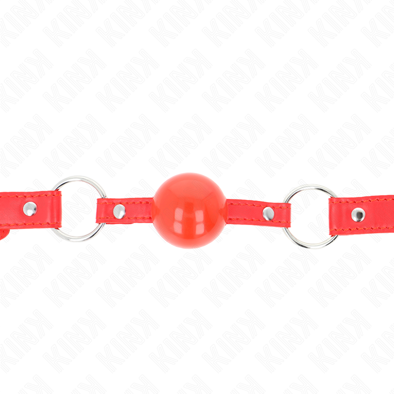 KINK - BOLA TPE 4 CM MORDAÇA COM TRAVA ROJO 60 x 2 CM