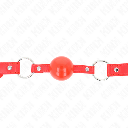 KINK - BOLA TPE 4 CM MORDAÇA COM TRAVA ROJO 60 x 2 CM