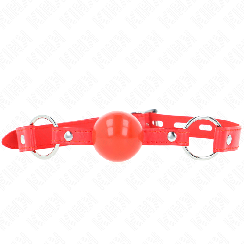 KINK - BOLA TPE 4 CM MORDAÇA COM TRAVA ROJO 60 x 2 CM