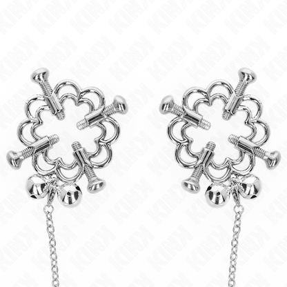 KINK - METAL FLOWER NIPPLE CLAMPS WITH CHAIN