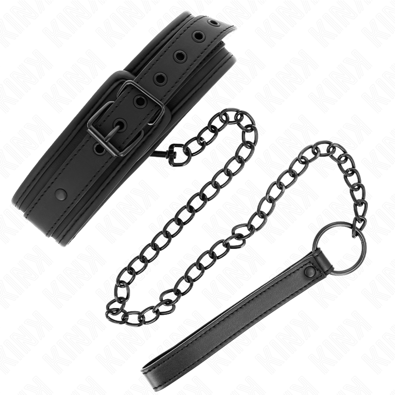KINK - COLEIRA BONDAGE NEOPRENE MODELO 1 COM CINTO 78 CM AJUSTÁVEL 37,5 X 49,5 CM