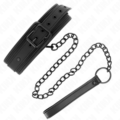 KINK - COLEIRA BONDAGE NEOPRENE MODELO 1 COM CINTO 78 CM AJUSTÁVEL 37,5 X 49,5 CM
