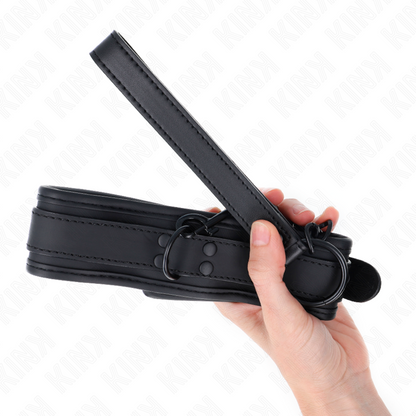 KINK - COLEIRA BONDAGE NEOPRENE MODELO 1 COM CINTO 78 CM AJUSTÁVEL 37,5 X 49,5 CM
