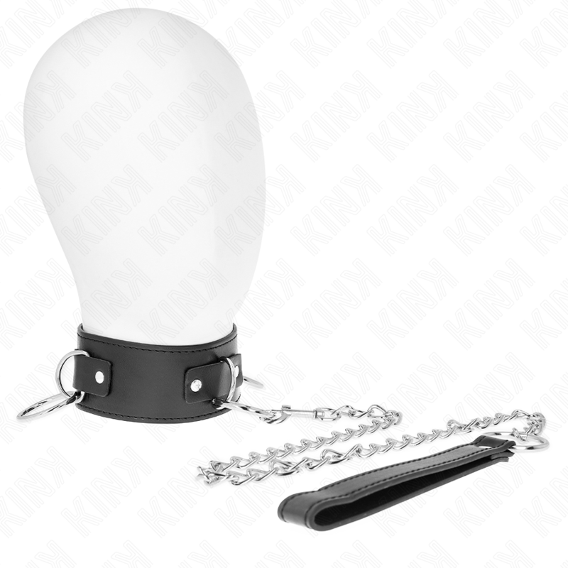 KINK - COLAR COM COLEIRA 65 CM 3 ARGOLAS MODELO 2 AJUSTÁVEL 36-43 CM X 5 CM