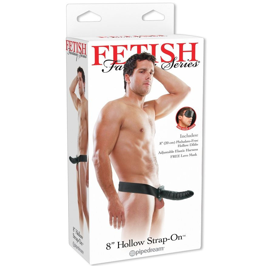 SÉRIE FETISH FANTASY - 19 CM STRAP-ON OCO PRETO