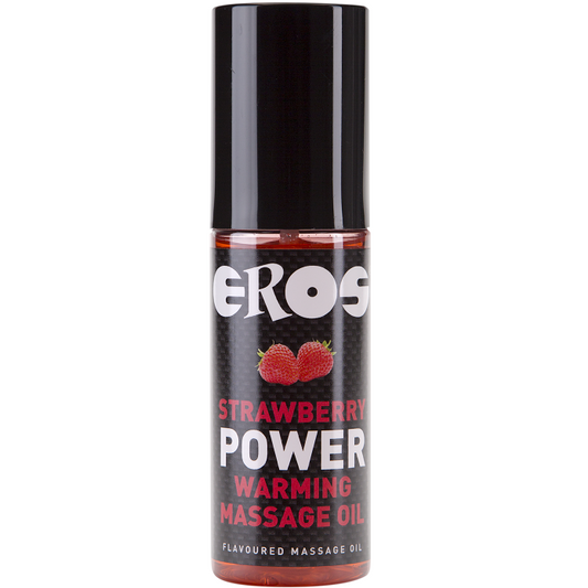 ÓLEO DE MASSAGEM AQUECEDOR EROS STRAWBERRY POWER