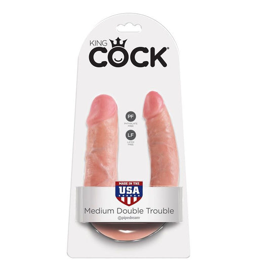 KING COCK - EM FORMA DE U MÉDIO DUPLO PROBLEMA CARNE 13,9 CM