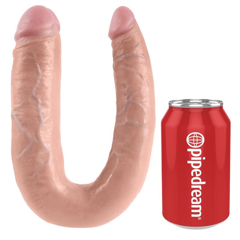 KING COCK - EM FORMA DE U GRANDE CARNE DUPLA COM PROBLEMAS 17,8 CM