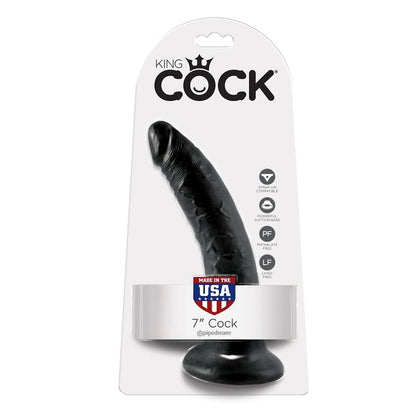 KING COCK - 7 DILDO PRETO 17,8 CM