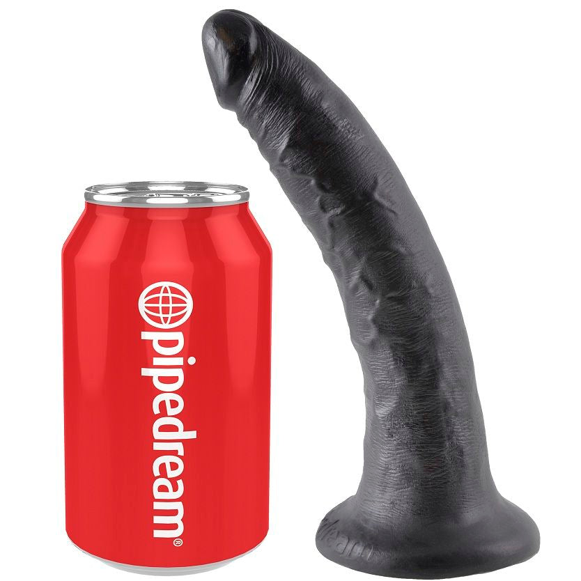 KING COCK - 7 DILDO PRETO 17,8 CM