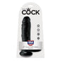 KING COCK - 8 DILDO PRETO COM BOLAS 20,3 CM
