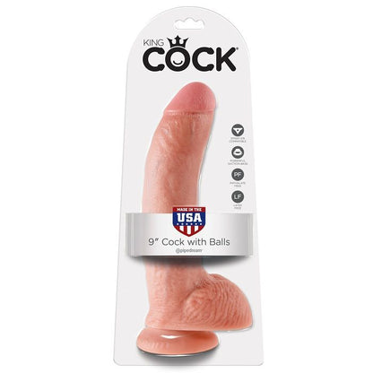 KING COCK - 9 DILDO CARNE COM BOLAS 22,9 CM
