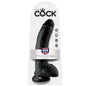 KING COCK - 9 DILDO PRETO COM BOLAS 22,9 CM