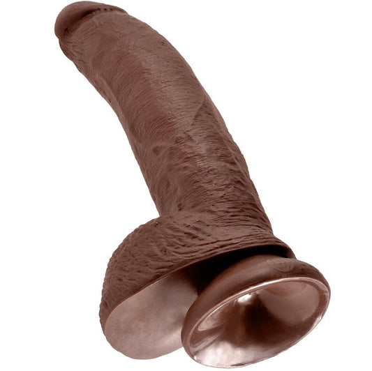 KING COCK - 9 DILDO BRAUN MIT HODEN 22,9 CM