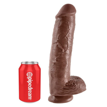 KING COCK - 11 DILDO MARROM COM BOLAS 28 CM