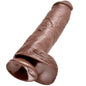 KING COCK - 11 DILDO MARROM COM BOLAS 28 CM