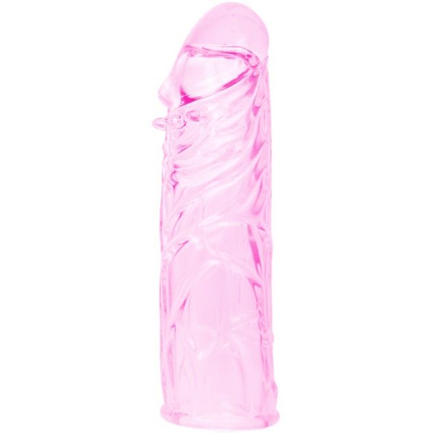 BAILE - CAPA DE PÊNIS DE SILICONE ESTIMULANTE ROSA 13 CM