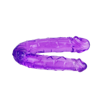 BAILE - DILDO DUPLO EM GELEIA FLEXÍVEL LILÁS