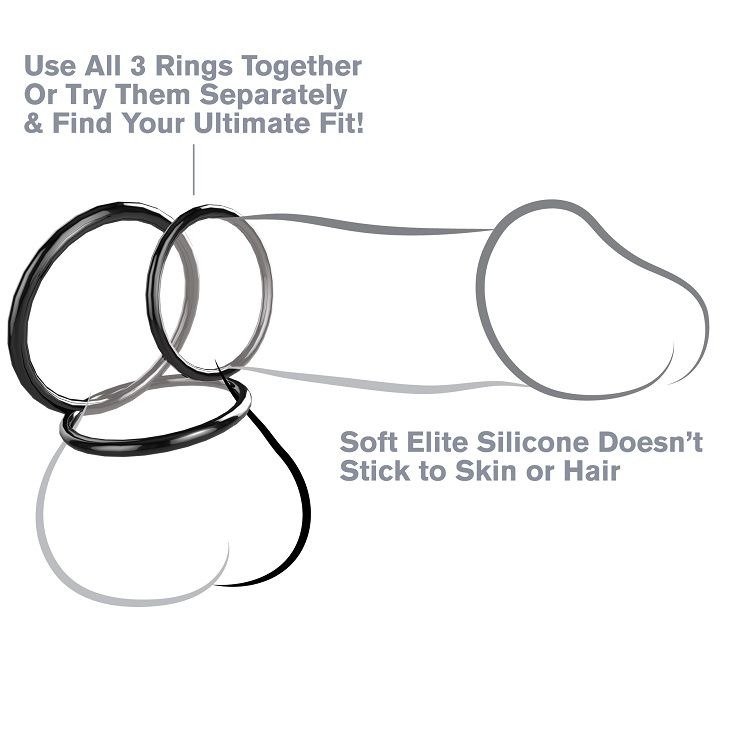FANTASY C-RINGZ - CONJUNTO DE 3 ANÉIS DE SILICONE STAMINA