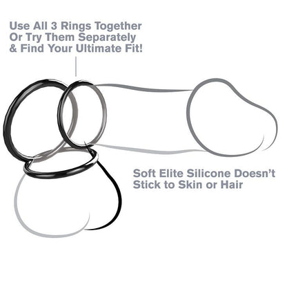 FANTASY C-RINGZ - CONJUNTO DE 3 ANÉIS DE SILICONE STAMINA