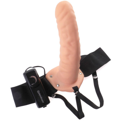 SÉRIE FETISH FANTASY - 19 CM VIBRANTE OCO STRAP-ON MARROM