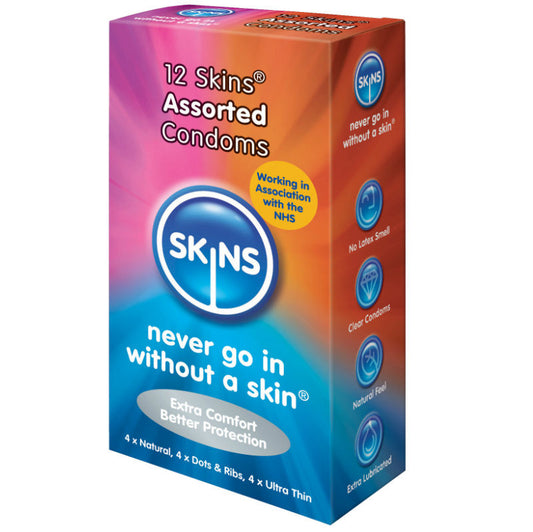 SKINS - PRESERVATIVOS SORTIDOS 12 PACOTES