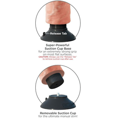 KING COCK - 25.5 CM VIBRATING COCK FLESH