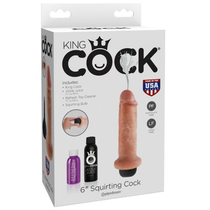 KING COCK - DILDO SQUIRTING DE 15,24 CM