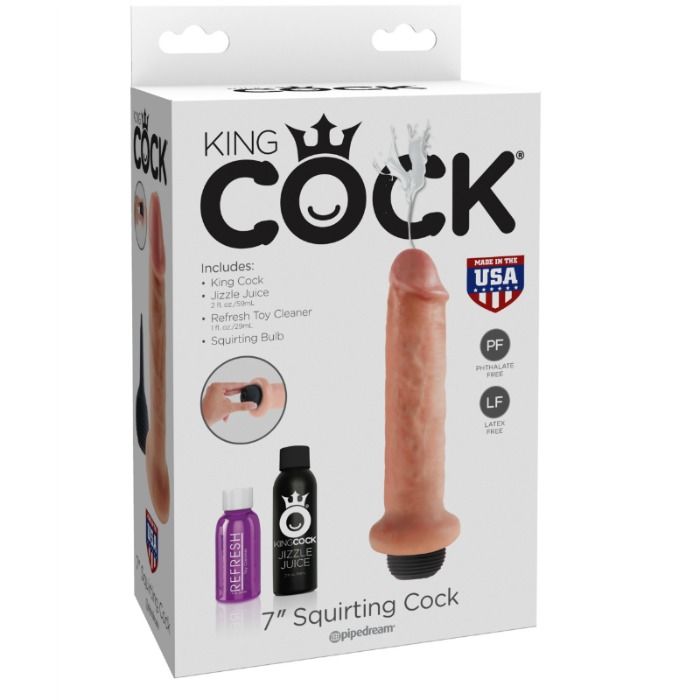 KING COCK - DILDO SQUIRTING DE 17,8 CM